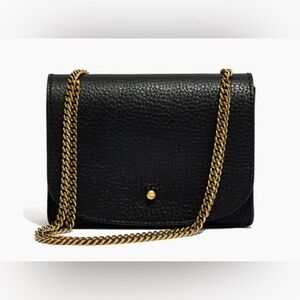 MADEWELL The Chain Purse Crossbody Black Leather 2022443